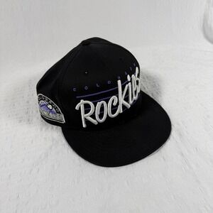 Colorado Rockies Baseball Cap Black Purple New Era Fitted Snapback Mens